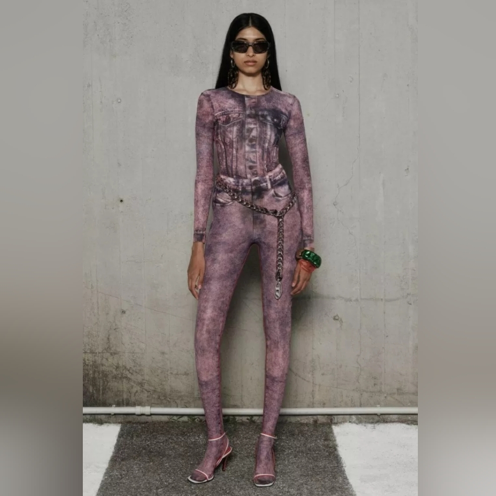 Diesel Purple Tie-Dye Leggings
